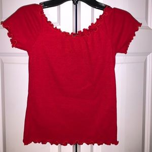 Brandy Melville Ruffle Off the Shoulder Top